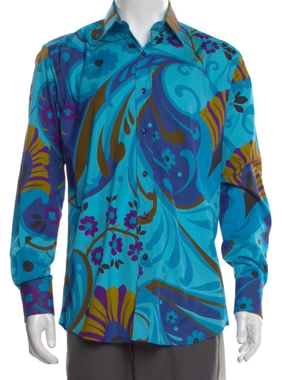 Icon Vintage Tom Ford Gucci Floral Paisley Long-Sleeve Dress Shirt M/II